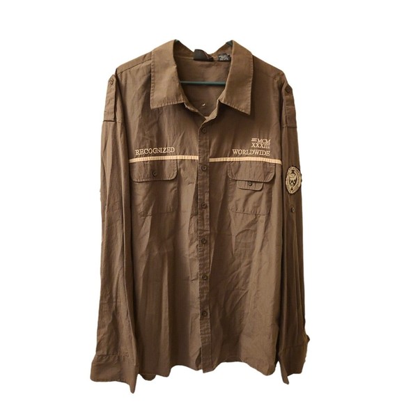 Red Ape Authentic Button Up Long Sleeve Shirt 5XL 1933 Truth Wisdom Excellence - Picture 1 of 5